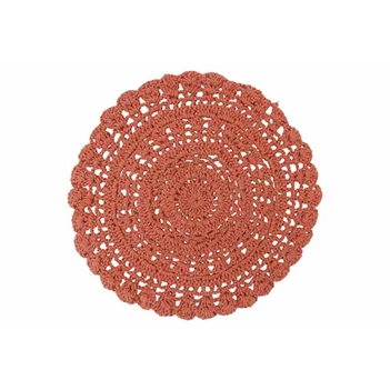 Crochet placemat- oud roze- Ø35cm- katoen