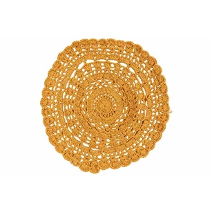 Crochet placemat- oker- Ø35cm- katoen