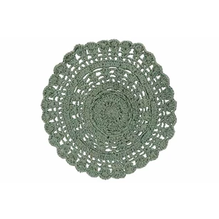 Crochet placemat- groen- Ø35cm- katoen