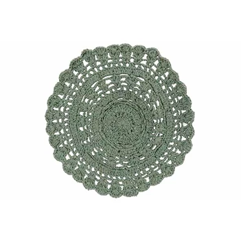 Crochet placemat- groen- Ø35cm- katoen