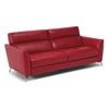 Zijkant Canapé 3-zit Stan 3035 met relaxen leder rood Natuzzi Italia