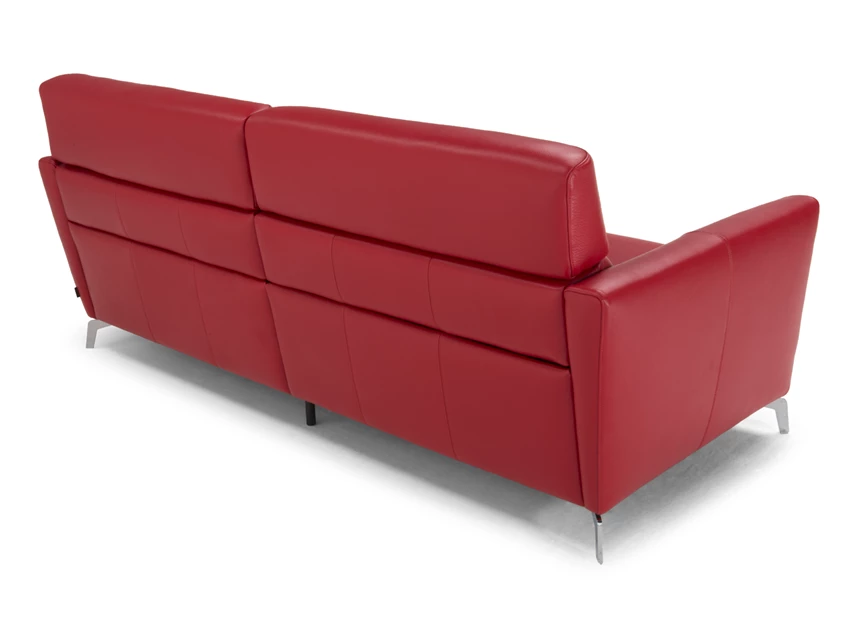 Achterkant Canapé 3-zit Stan 3035 met relaxen leder rood Natuzzi Italia