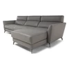 Ligelement Zetel Stan 3035 met longchair leder grijs Natuzzi Italia