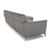 Achterkant Zetel Stan 3035 met longchair leder grijs Natuzzi Italia