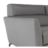 Detail Zetel Stan 3035 met longchair leder grijs Natuzzi Italia
