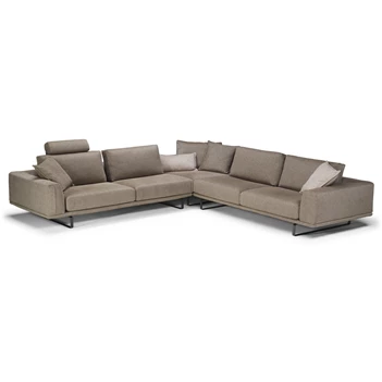Hoeksalon Tempo 2834 stof taupe Natuzzi Italia