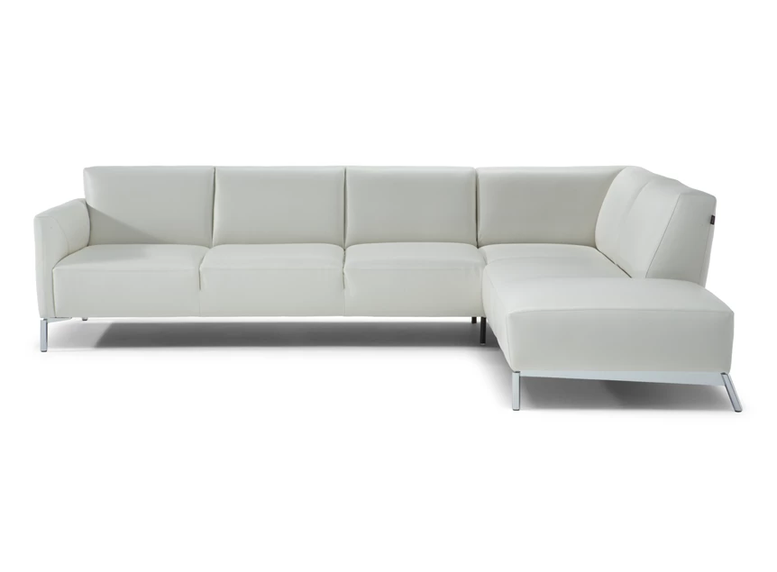 Front Hoeksalon Tratto 2811 open eiland leder wit Natuzzi Italia