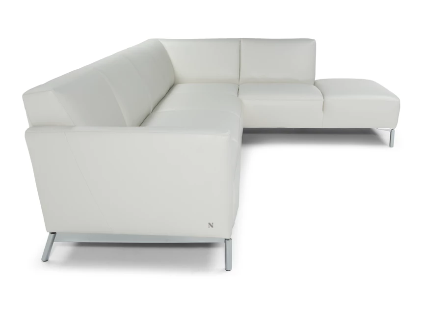 Zijkant Hoeksalon Tratto 2811 open eiland leder wit Natuzzi Italia