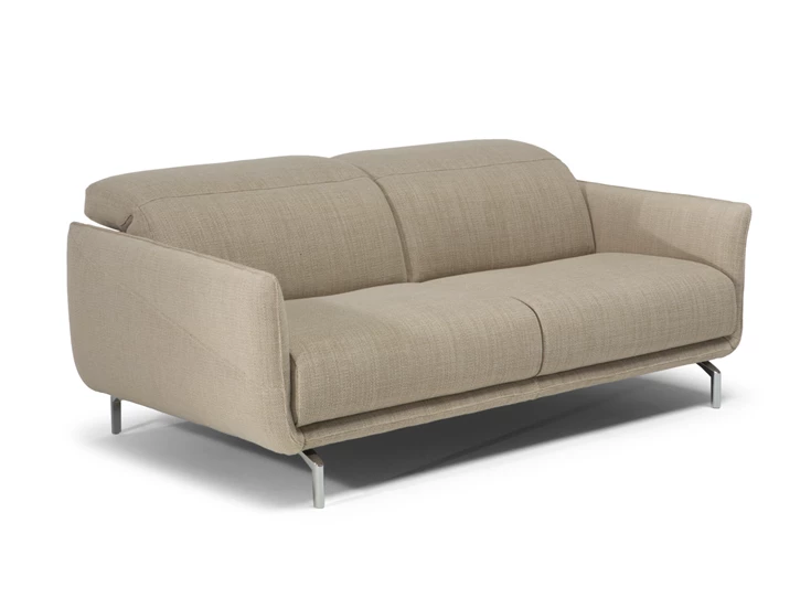 Zijkant Zetel 3-zit Valzer 3222 stof zandkleur Natuzzi Italia