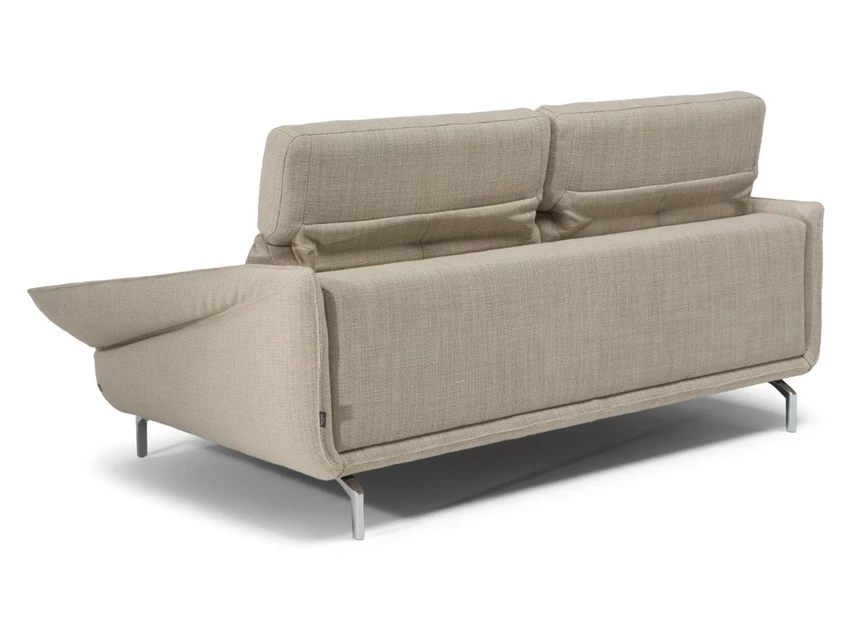 Verstelde hoofdsteunen en armleuningen Zetel 3-zit Valzer 3222 stof zandkleur Natuzzi Italia