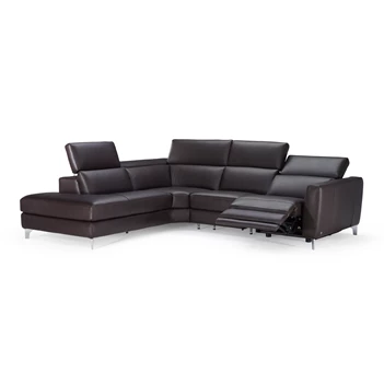 Hoeksalon Volo 2821 met relax leder zwart Natuzzi Italia