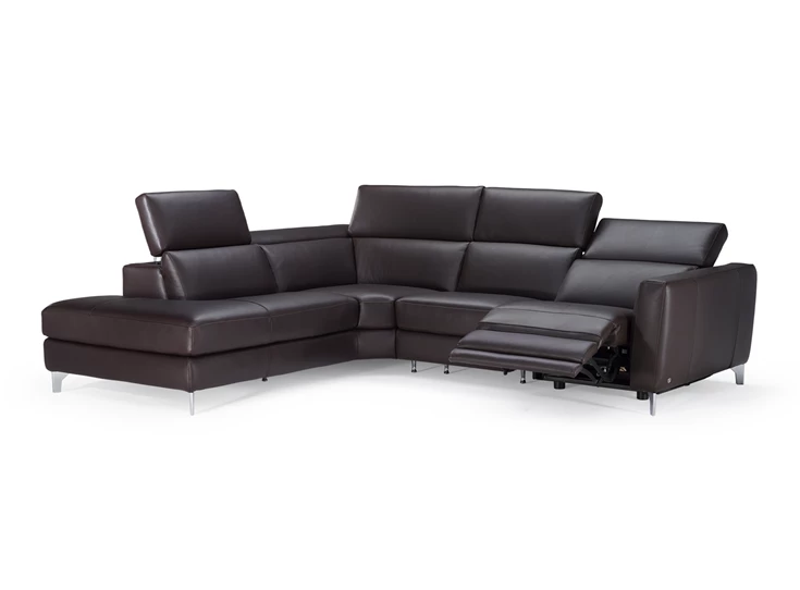 Hoeksalon Volo 2821 met relax leder zwart Natuzzi Italia