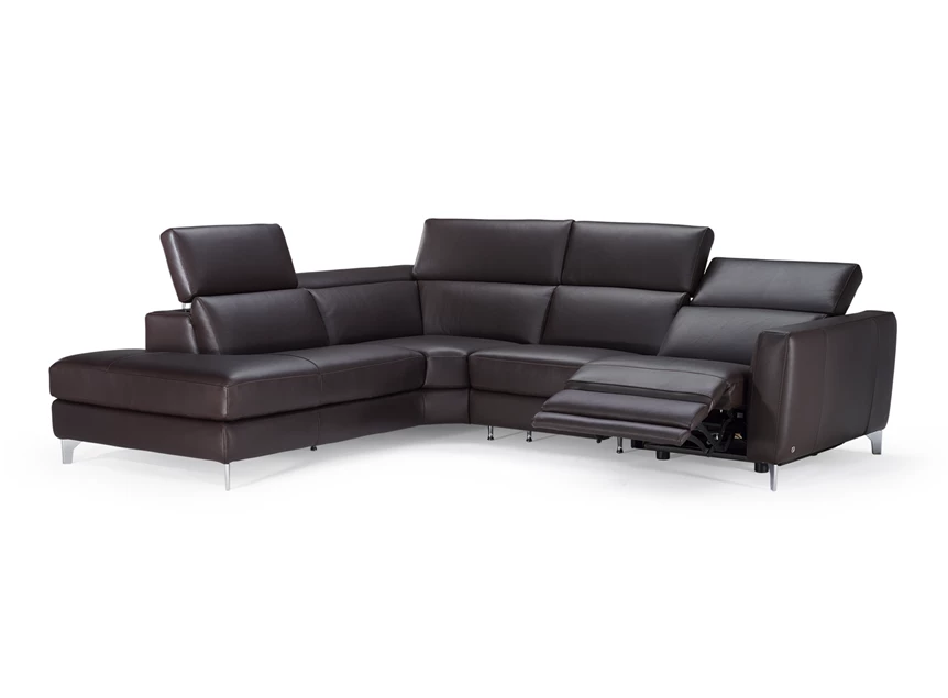 Hoeksalon Volo 2821 met relax leder zwart Natuzzi Italia