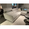 Verstelbare hoofdsteun Salon Stan 3035 met longchair en relax stof wit Natuzzi Italia