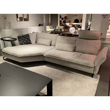 Front Salon MR 2340 met longchair stof grijs Musterring