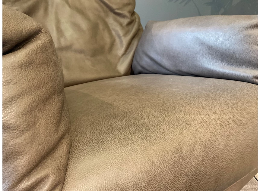 Bekleding Bijzetzetel Romeo natuurleder bruin taupe Designwerk