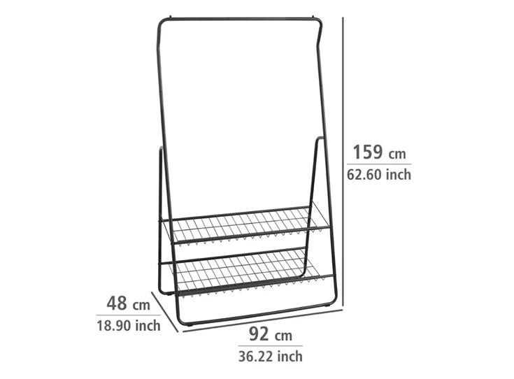 shiva kledingrek afmetingen