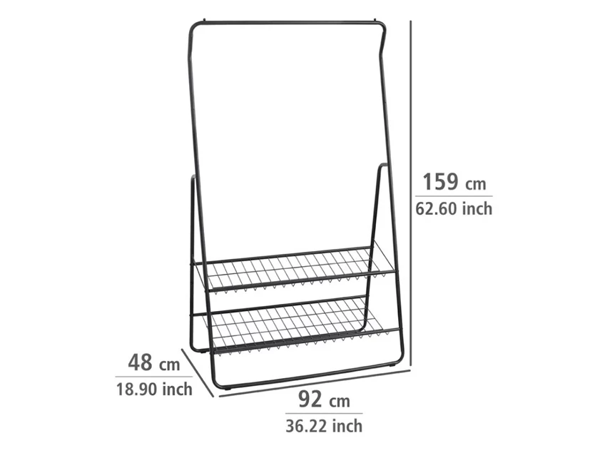 shiva kledingrek afmetingen
