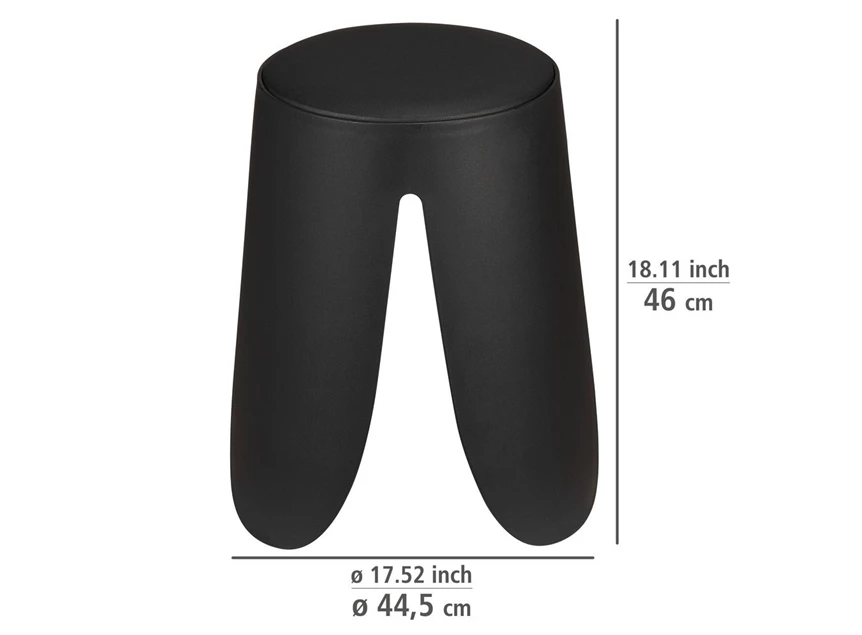 Comiso universele kruk - mat zwart  afmetingen