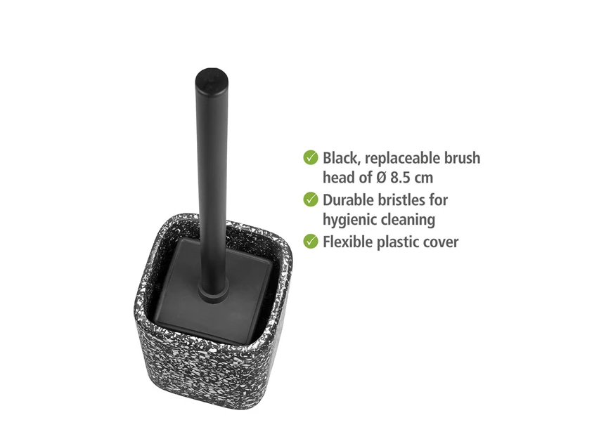 Terrazzo toiletborstelhouder- zwart- info