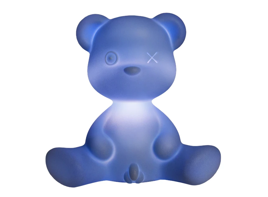 Front licht aan Tafellamp Teddy Boy Light Blue Mix 24001LB Qeeboo