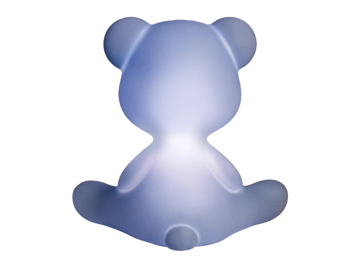 Achterkant licht aan Tafellamp Teddy Boy Light Blue Mix 24001LB Qeeboo