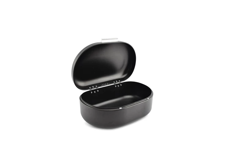 Crust broodtrommel - 33,5x21xh14,5cm zwart open