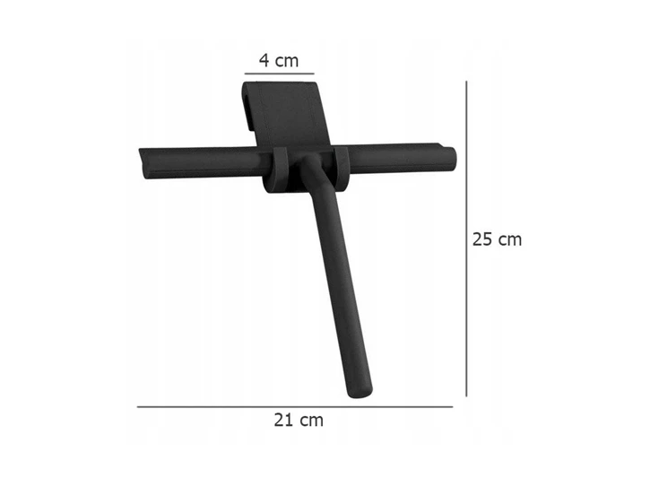 Mola douchewisser- zwart- afmetingen