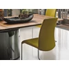 Detail Verlengbare tafel Adler 1224 massief noot metalen voet black chrome 2 oval Draenert