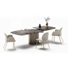 Open Verlengbare tafel Adler organisch stone venice black natuursteen voet 2 oval Draenert