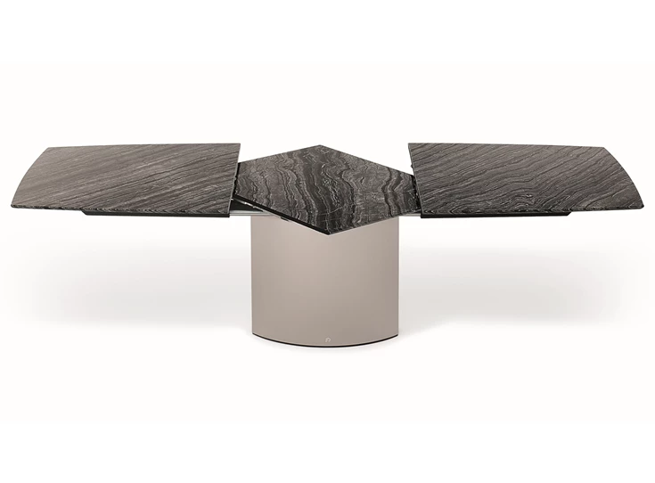 Open Verlengbare tafel Adler stone natuursteen voet 2 oval Draenert