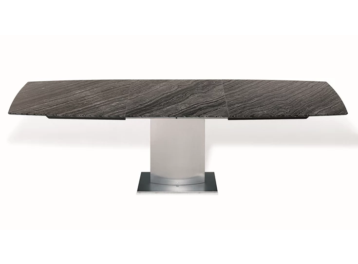 Verlengbare tafel Adler stone natuursteen voet 6 flat oval Draenert