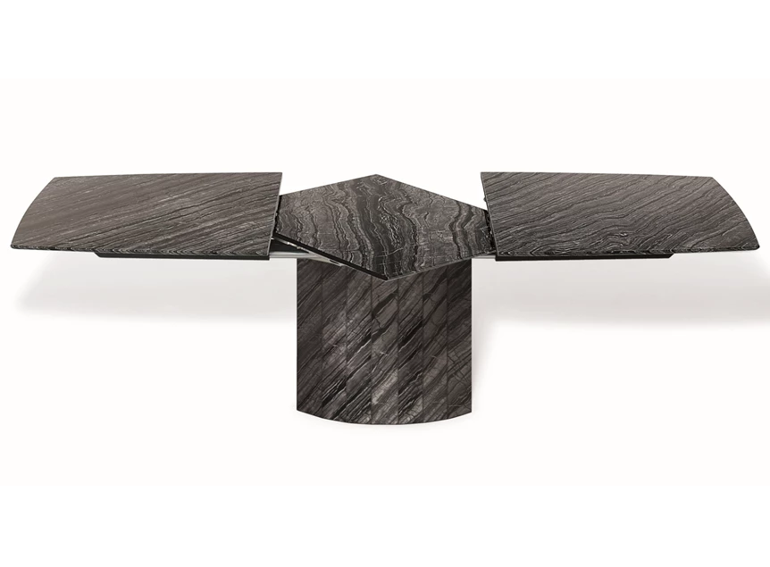 Verlengbare tafel Adler stone natuursteen voet bekleed 5 oval Draenert