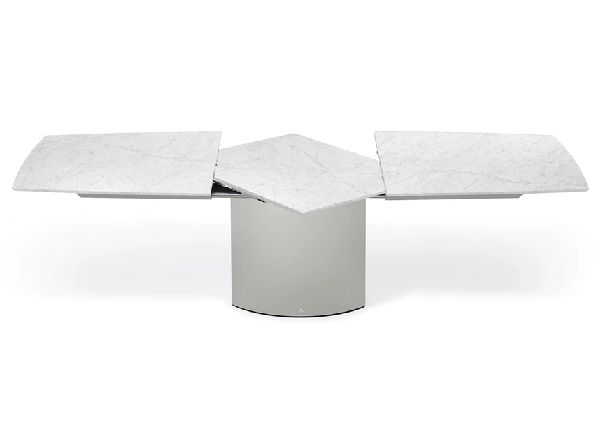 Verlengbare tafel Adler stone cararra natuursteen voet 2 oval Draenert