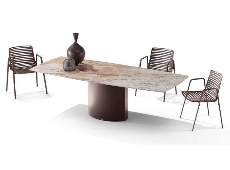 Tuintafel Vaste tafel Adler outdoor stone river gold natuursteen Draenert