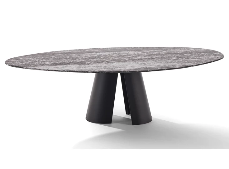 Tafel Kent outdoor 1550-O pebble natuursteen grigio beola Draenert