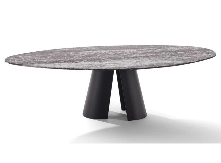 Tafel Kent outdoor 1550-O pebble natuursteen grigio beola Draenert