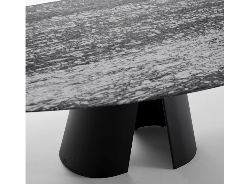 Bovenblad Tafel Kent outdoor 1550-O pebble natuursteen grigio beola Draenert