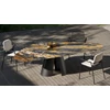 Sfeerfoto tuin Tafel Kent outdoor 1550-O trilungo natuursteen quartzit colorado Draenert