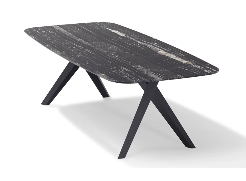 Zijkant Tafel Lope 1541 natuursteen Nero Marquina Draenert