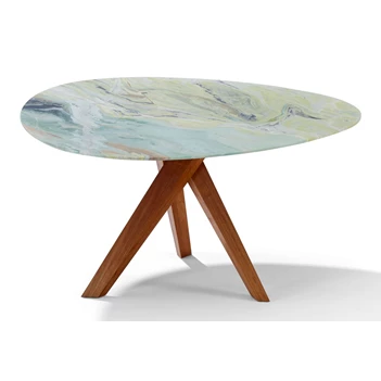 Tafel Trilope outdoor stone dreaming green natuursteen Draenert