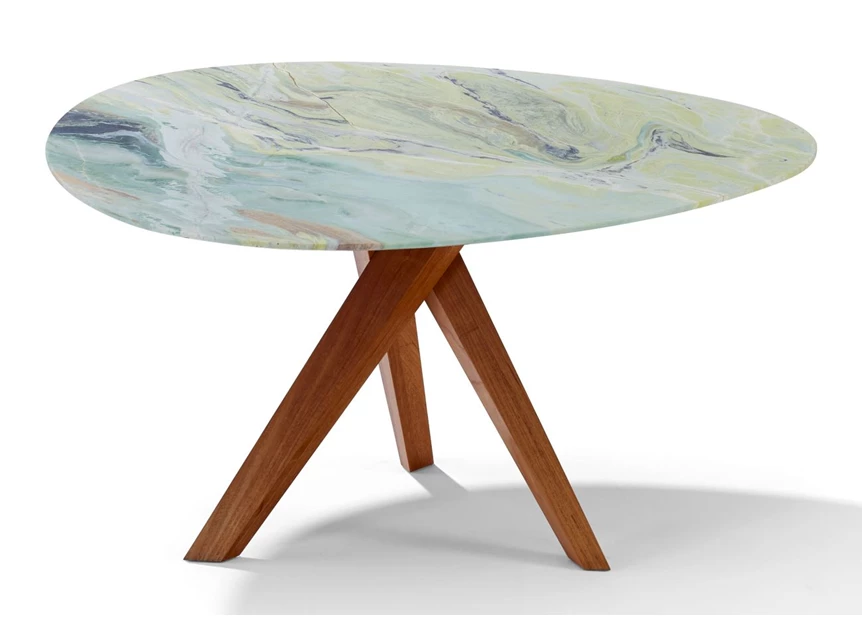 Tafel Trilope outdoor stone dreaming green natuursteen Draenert