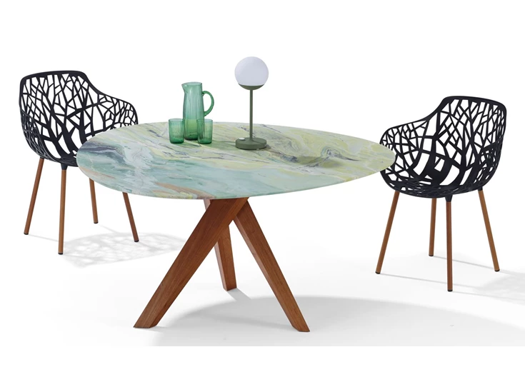 Sfeerfoto Tafel Trilope outdoor stone dreaming green natuursteen Draenert