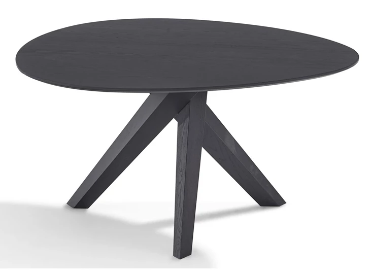 Tafel Trilope 1540 massief hout donker eik Draenert