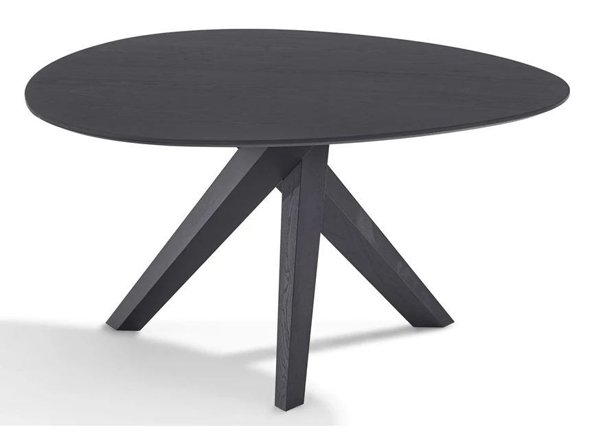 Tafel Trilope 1540 massief hout donker eik Draenert