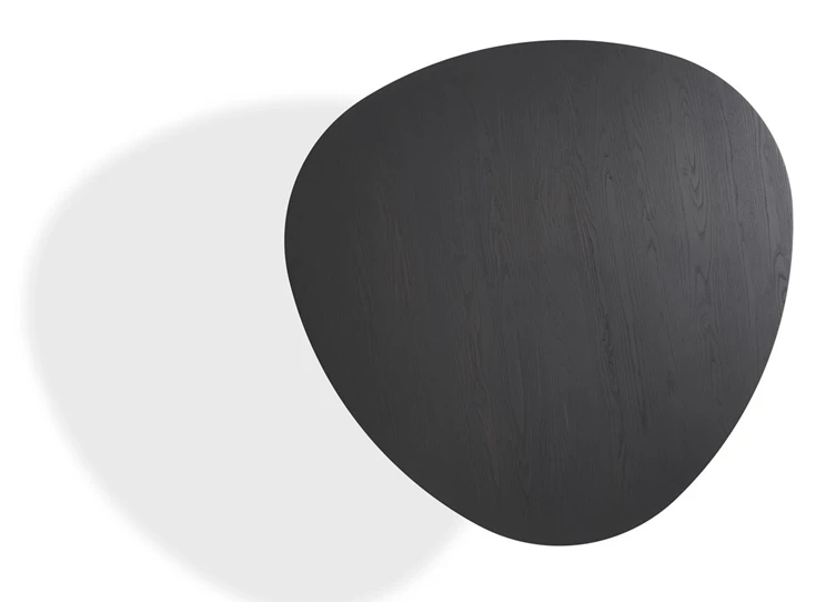 Bovenkant Tafel Trilope 1540 massief hout donker eik Draenert