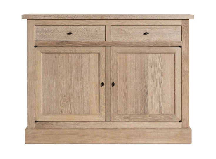 Dressoir 2 klein Solid lichte eik landelijk klassiek Michel Denolf