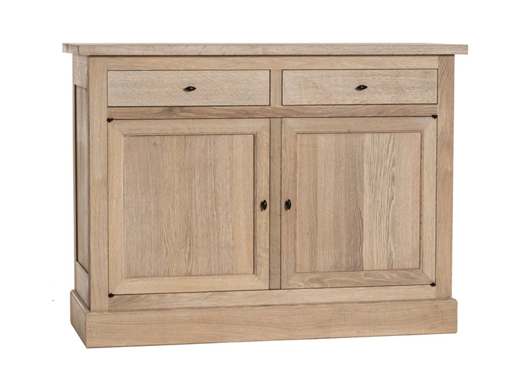 Zijkant Dressoir 2 klein Solid lichte eik landelijk klassiek Michel Denolf