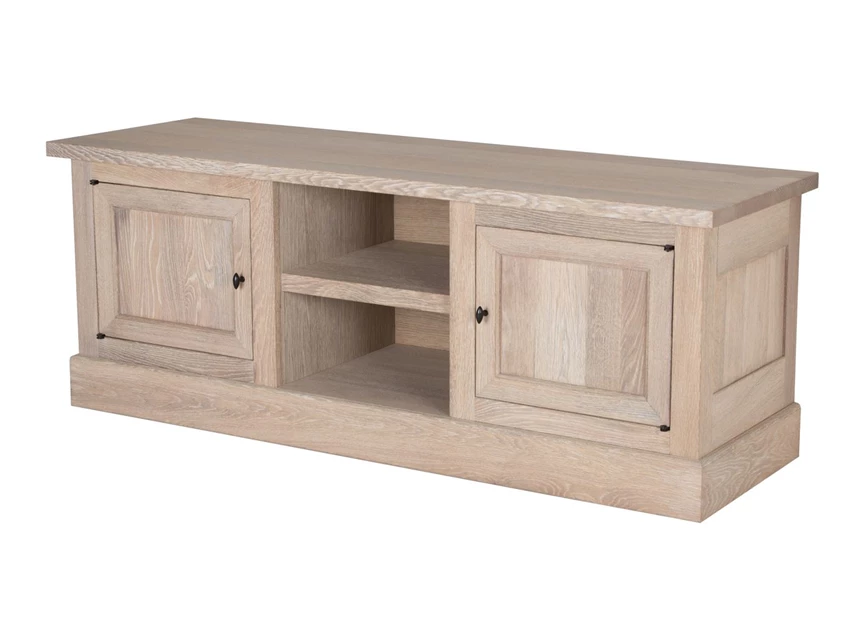 Zijkant Tv-kast Solid SOL10 open vak landelijk klassiek lichte eik Michel Denolf