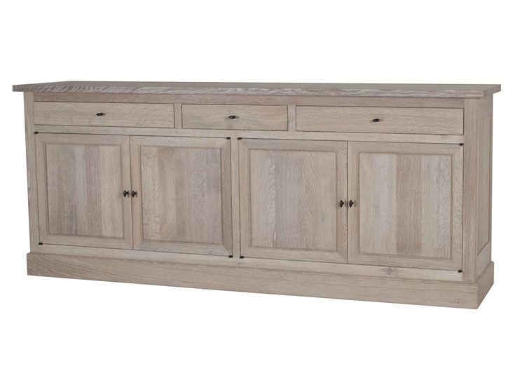 Zijkant Dressoir Solid SOL01 landelijk klassiek lichte eik Denolf Michel
